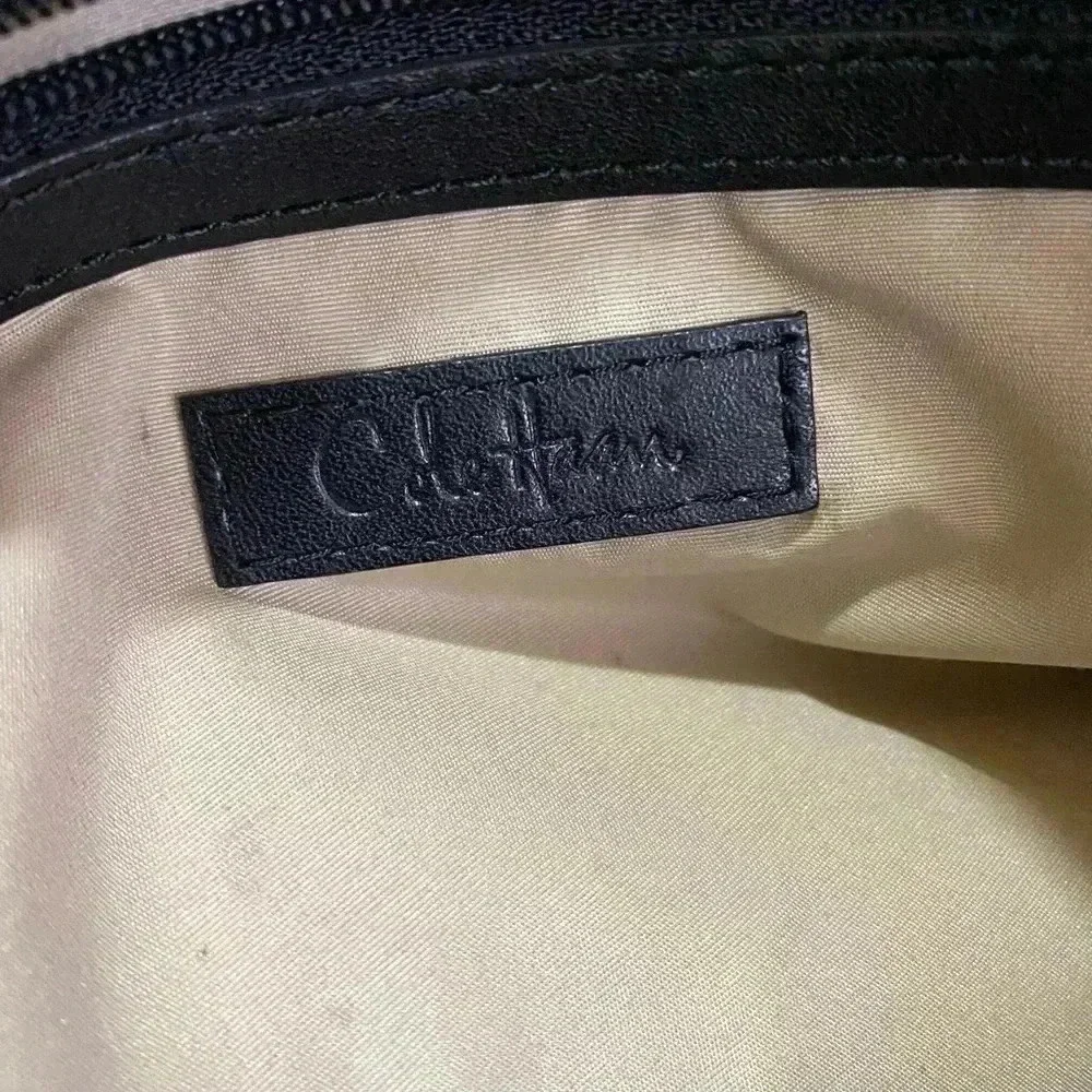 Cole Haan black leather satchel handbag